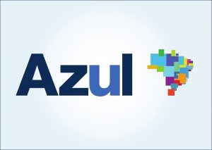 logotipo azul linhas aereas