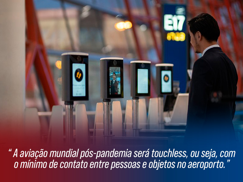 Aviação Mundial mais Touchless - Sem contato físico e objetos Aviação Mundial mais Touchless - Sem contato físico e objetos